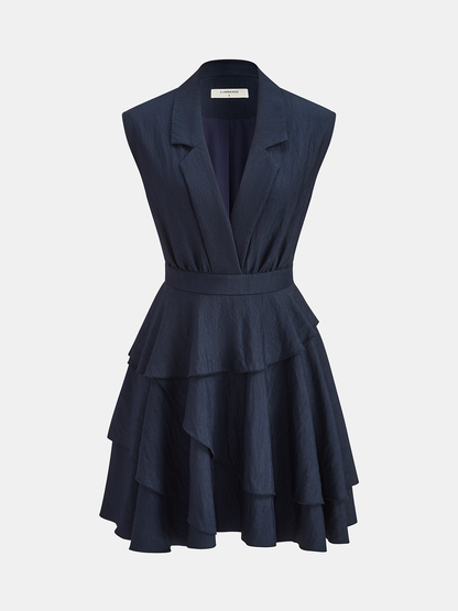 Kat Kat Fırfırlı Kolsuz Blazer Elbise