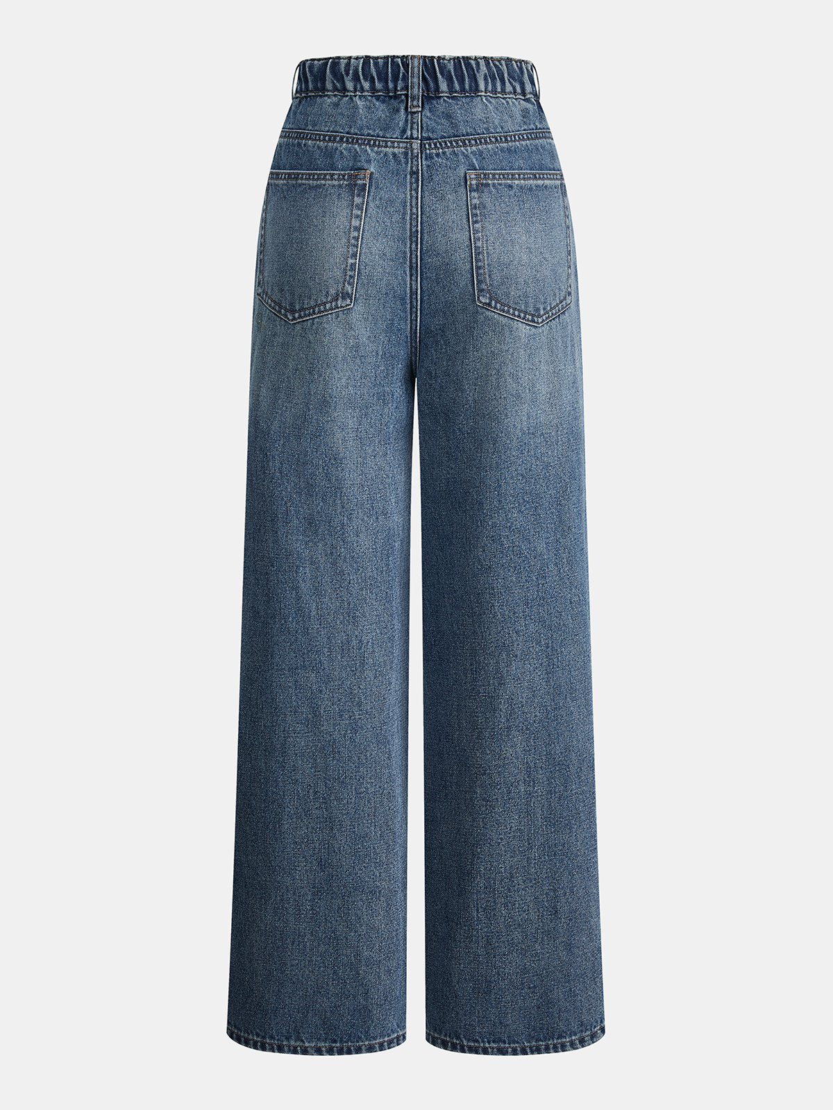 Büzgülü Düz Paça Kot Pantolon