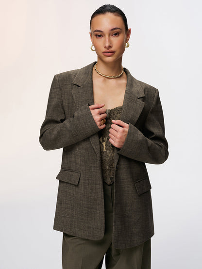 Dantelli Sırt Bağlama Detaylı Blazer Ceket