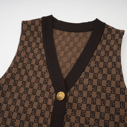 Cyrielle Monogram Jakarlı Üst ve Pantolon Takımı