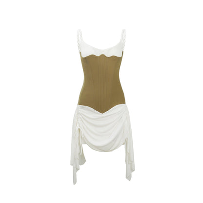 Yasmine Büstiyer Panelli Mini Elbise