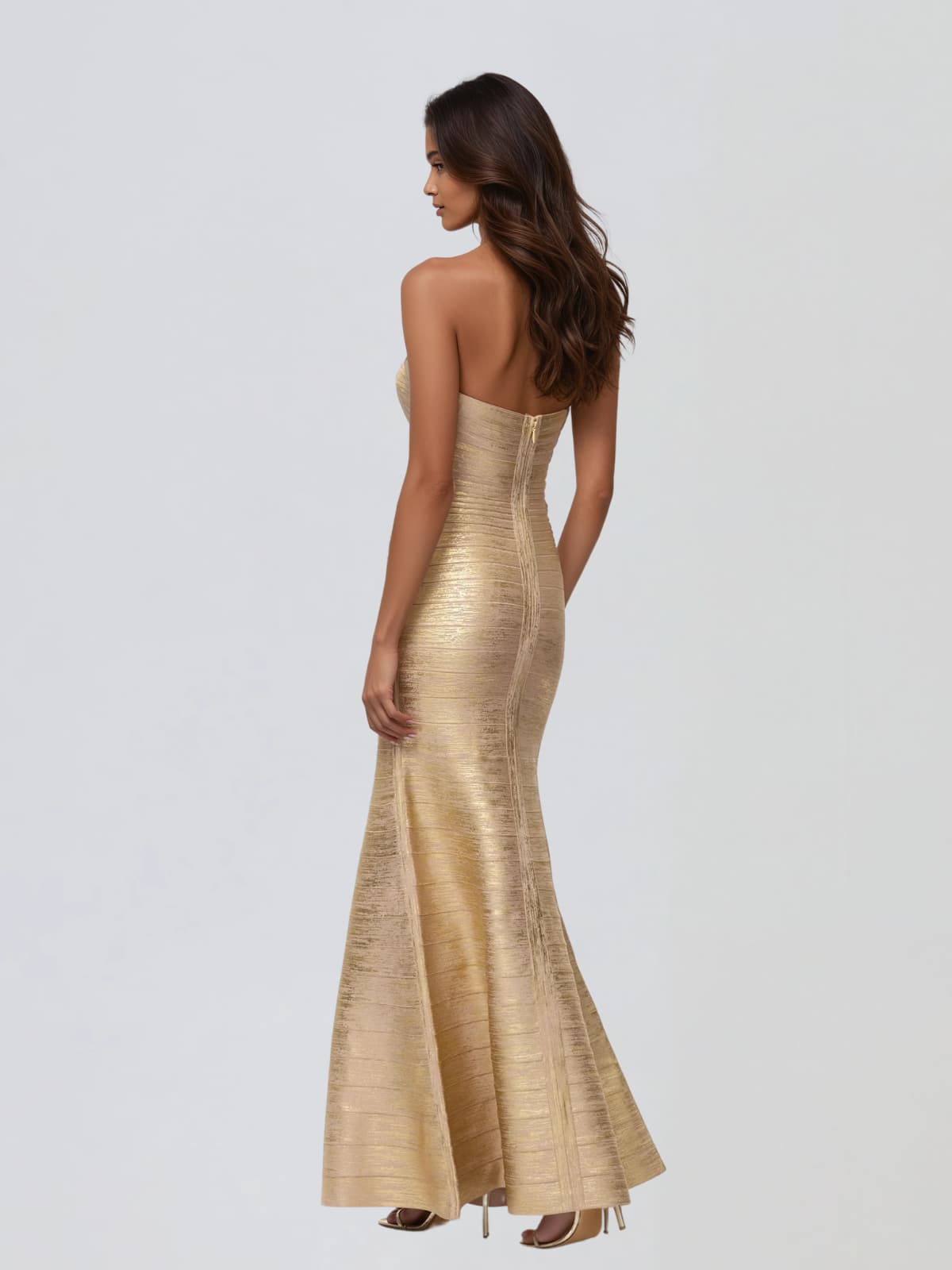 Ixonelle Straplez Bandaj Maxi Elbise