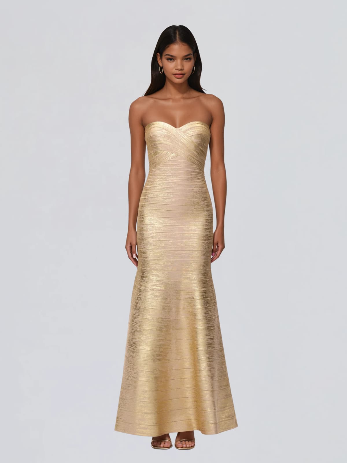 Ixonelle Straplez Bandaj Maxi Elbise