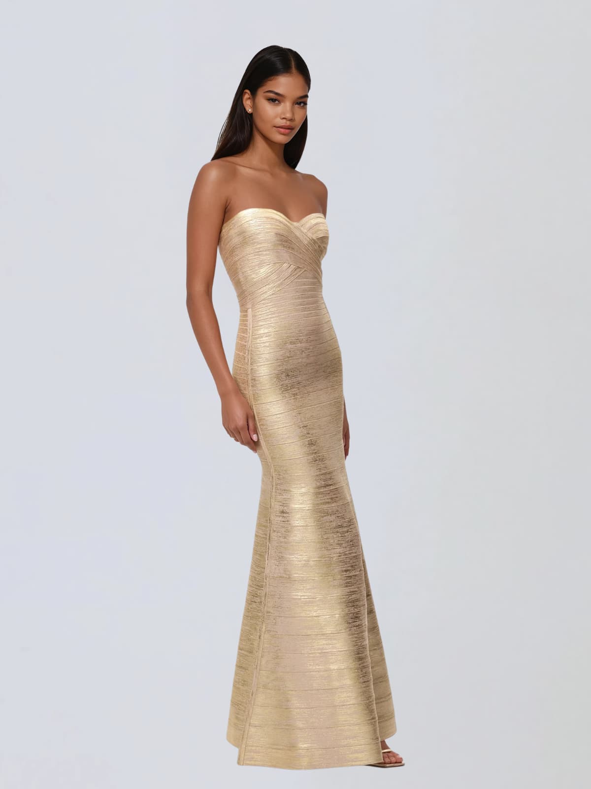 Ixonelle Straplez Bandaj Maxi Elbise