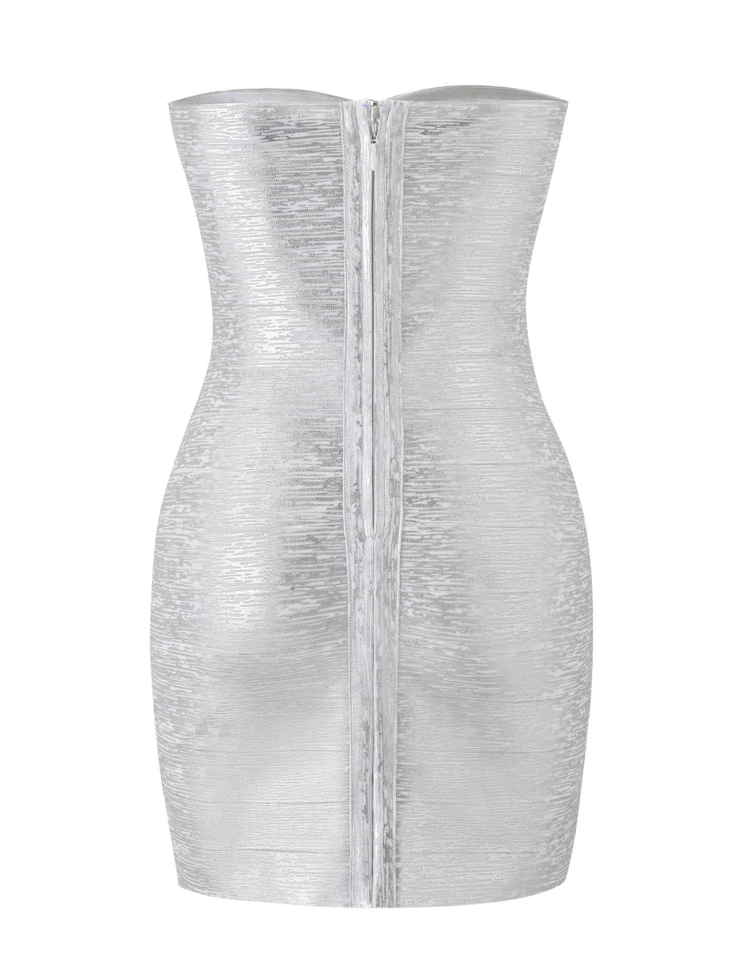 NIYA METALİK BANDAGE ELBİSE - GÜMÜŞ
