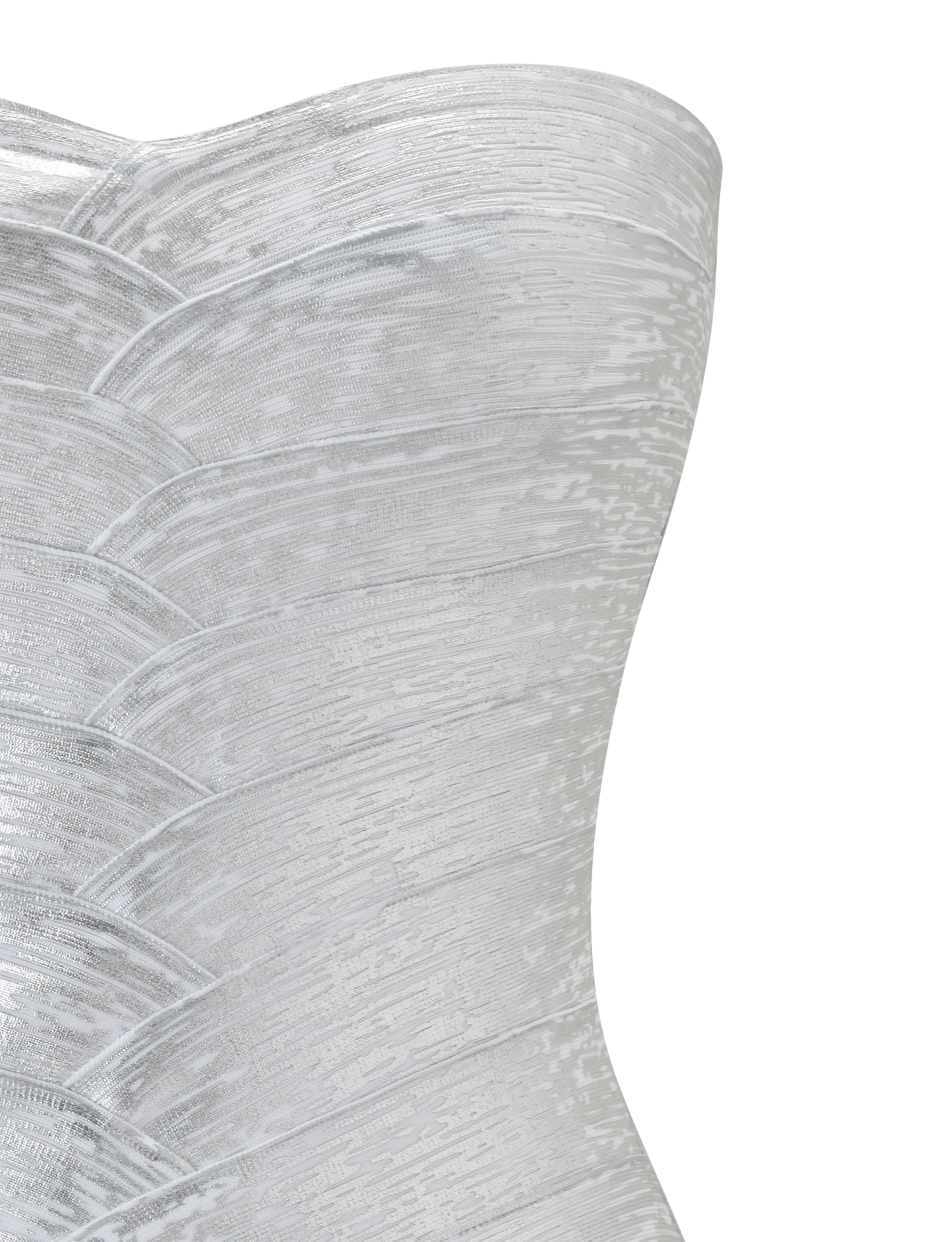 NIYA METALİK BANDAGE ELBİSE - GÜMÜŞ