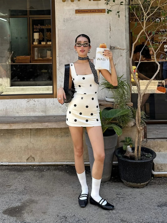Annaleigh Puantiyeli Midi Elbise