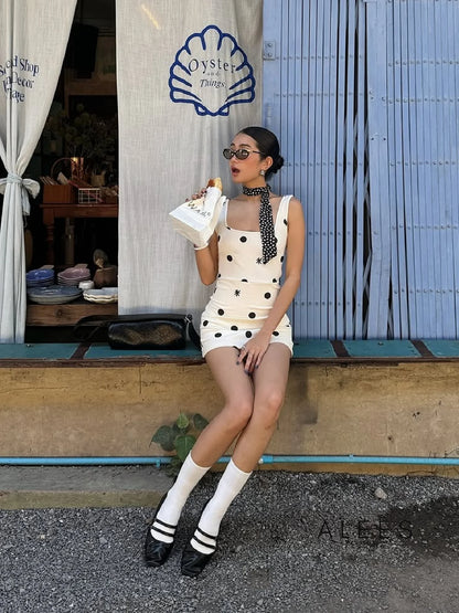 Annaleigh Puantiyeli Midi Elbise